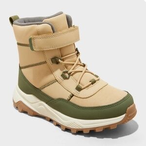 Kids Toddler Cat & Jack Tan and Green Winter Boots 10T